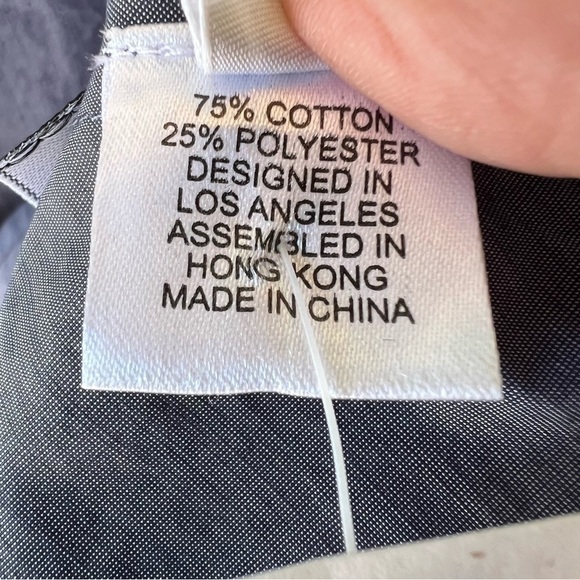 P. TAYLOR OVERSIZED MINIMALIST BUTTON DOWN 3/4 SLEEVE SHIRT SIZE LARGE GRAY NWT - Picture 7 of 9